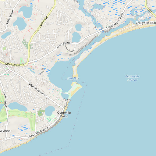 OpenStreetMap map of Centerville River, MA