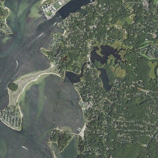 Aerial imagery of Back River, MA
