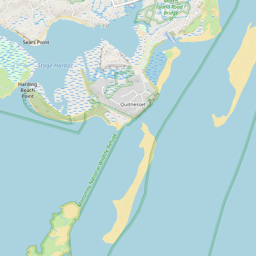 OpenStreetMap map of Amos Point, MA