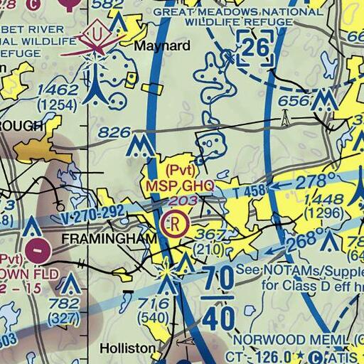 FAA VFR chart of Digital Heliport, MA