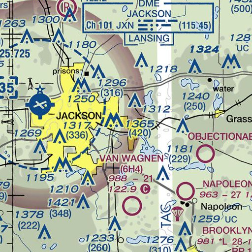 FAA VFR chart of Arnold School, MI