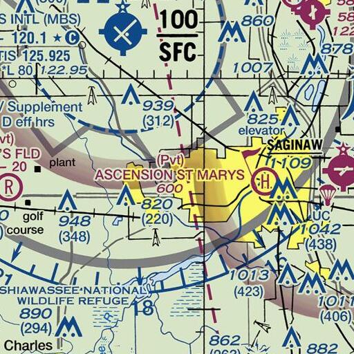 FAA VFR chart of Arrowhead School, MI