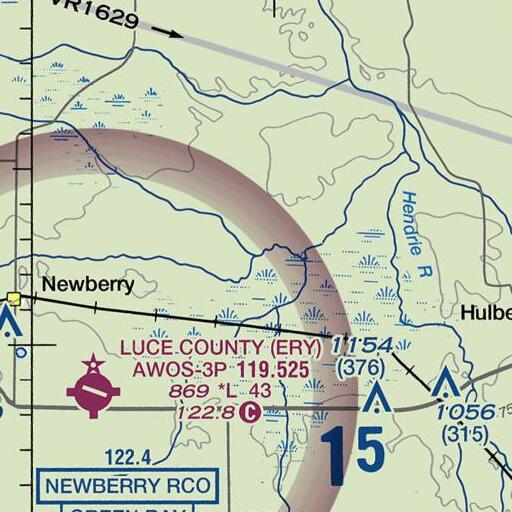 FAA VFR chart of Auger Creek, MI