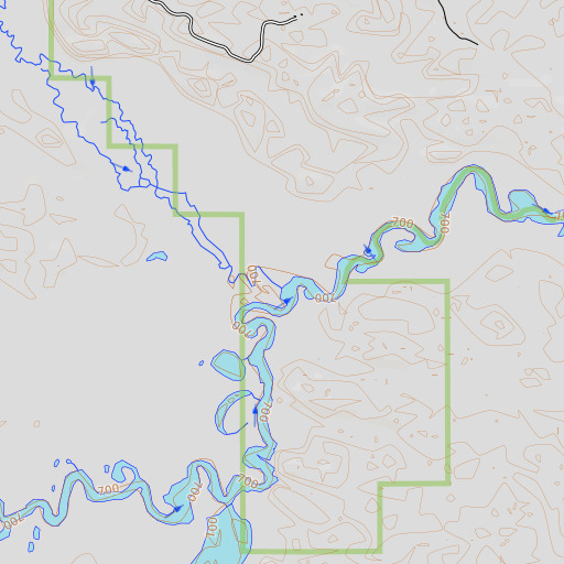 OpenTopoMap map of Auger Creek, MI