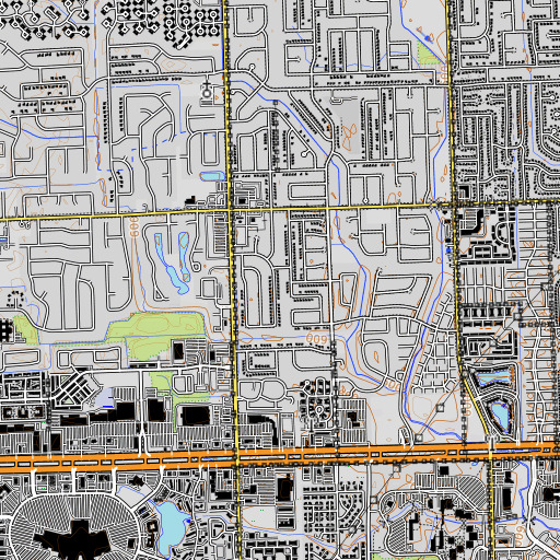 OpenTopoMap map of Banister Drain, MI