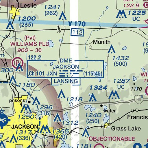 FAA VFR chart of Batteese Creek, MI