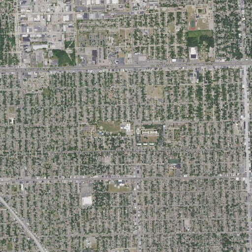 Aerial imagery of Beaubien High School, MI