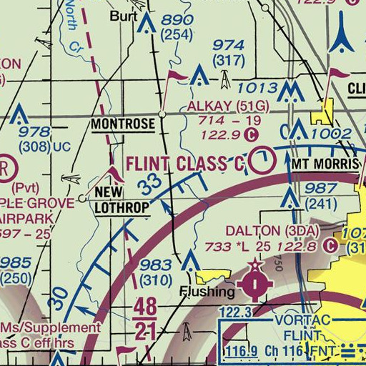FAA VFR chart of Brent Creek, MI