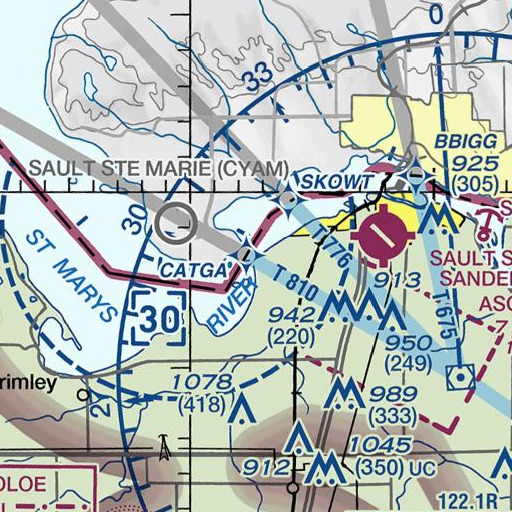 FAA VFR chart of Brush Point, MI
