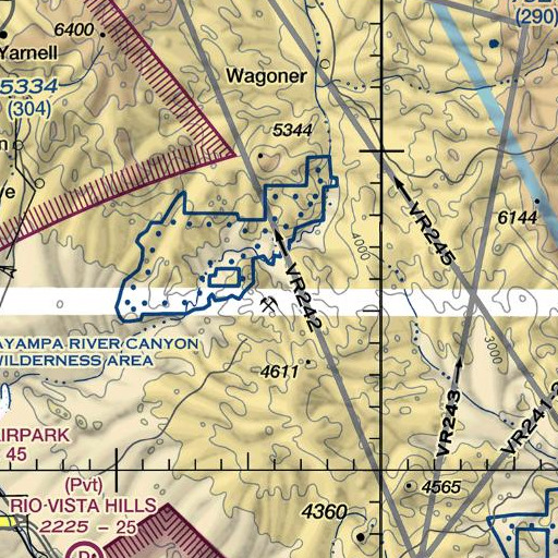 FAA VFR chart of Amazon Gulch, AZ