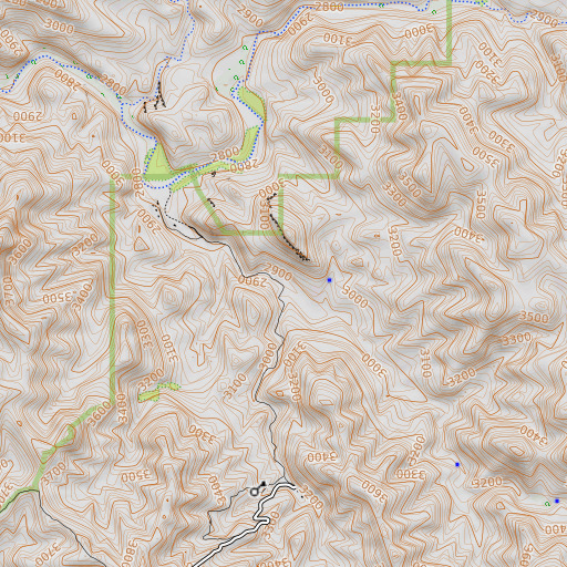 OpenTopoMap map of Amazon Gulch, AZ