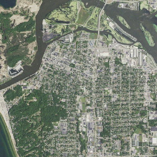 Aerial imagery of Central School, MI