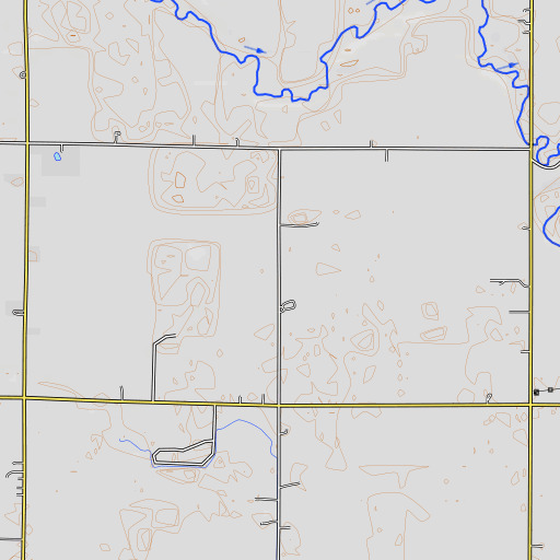 OpenTopoMap map of Cherry School, MI