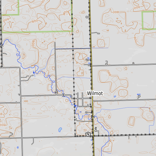 OpenTopoMap map of Clark Drain, MI