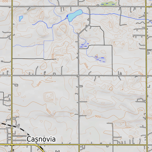 OpenTopoMap map of Clark School, MI
