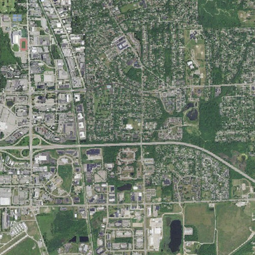 Aerial imagery of Clinton School, MI