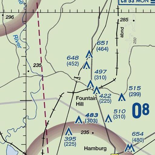 FAA VFR chart of Bear Creek, AR