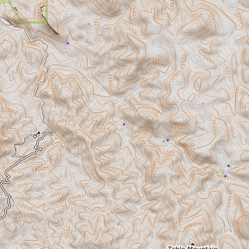 OpenTopoMap map of Amazon Spring, AZ