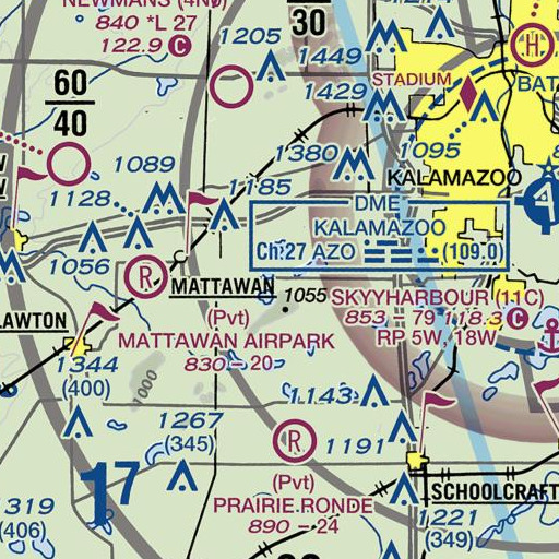 FAA VFR chart of Duck Lake, MI
