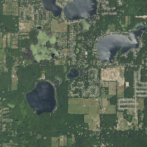 Aerial imagery of Duck Lake, MI