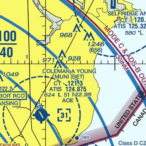 FAA VFR chart of Edgewood School, MI
