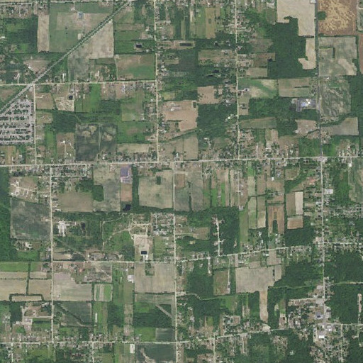 Aerial imagery of Elwell School, MI