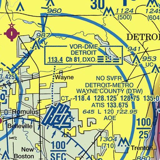 FAA VFR chart of Federal School, MI