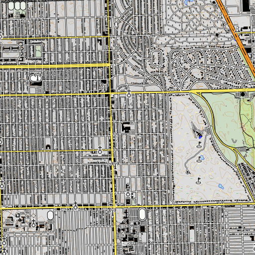 OpenTopoMap map of Hampton School, MI
