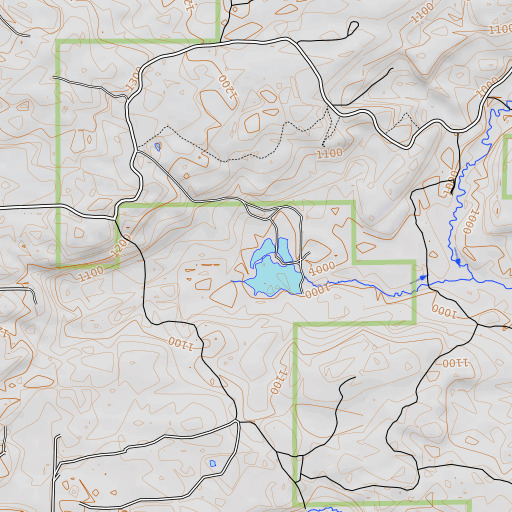 OpenTopoMap map of Harding Lake, MI