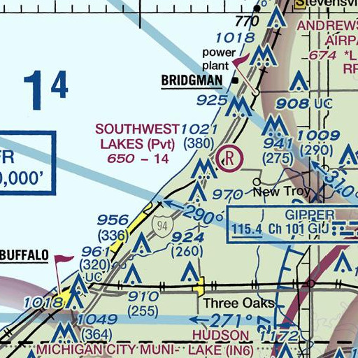 FAA VFR chart of Hazelhurst, MI
