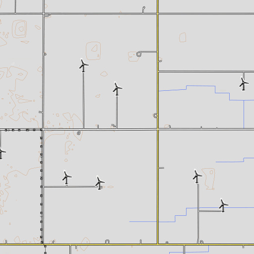 OpenTopoMap map of Herron School, MI