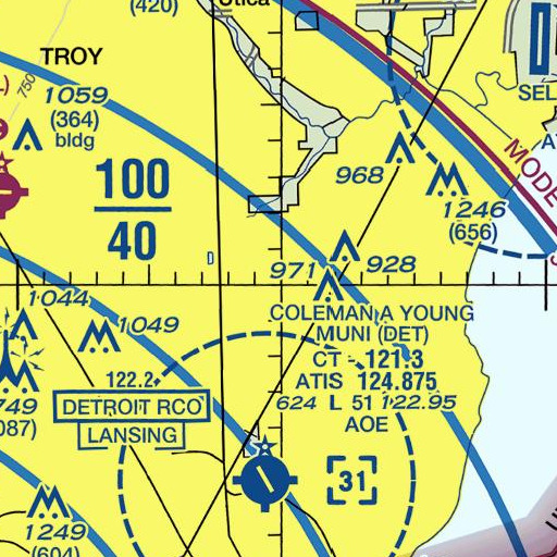 FAA VFR chart of Hickory School, MI