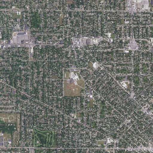 Aerial imagery of Hill High School, MI