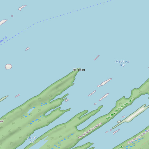 OpenStreetMap map of Hill Point, MI