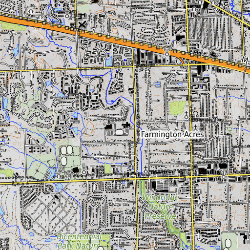OpenTopoMap map of Gill Elementary School, MI