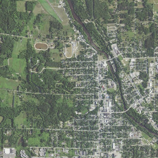 Aerial imagery of Hillcrest School, MI