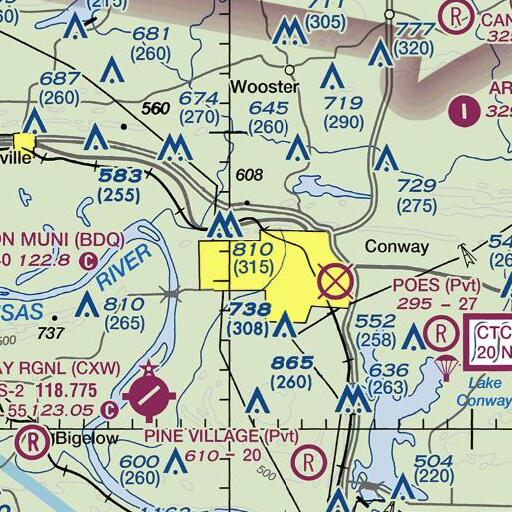 FAA VFR chart of Julia Lee Moore Elementary School, AR