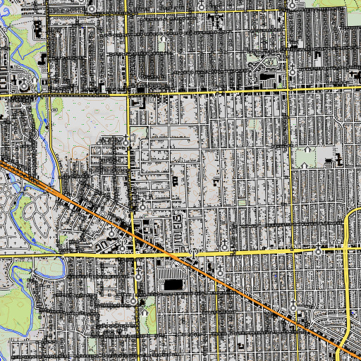 OpenTopoMap map of Holcomb School, MI