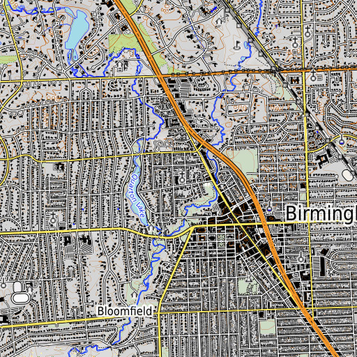 OpenTopoMap map of Holy Name School, MI