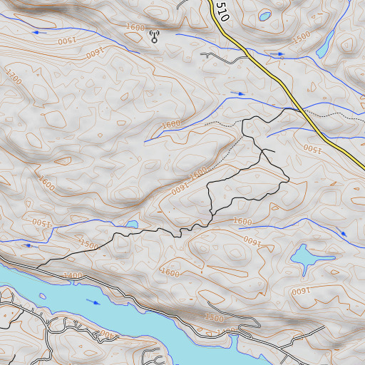 OpenTopoMap map of Holyoke Trail, MI