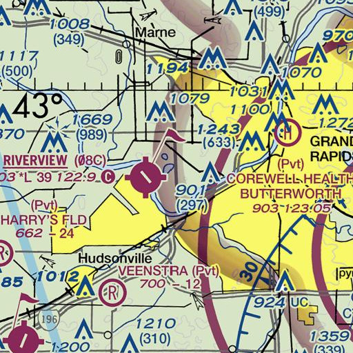 FAA VFR chart of Hope School, MI