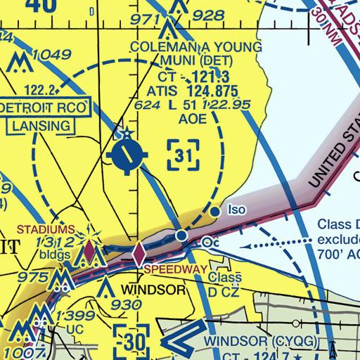 FAA VFR chart of Hosmer School, MI