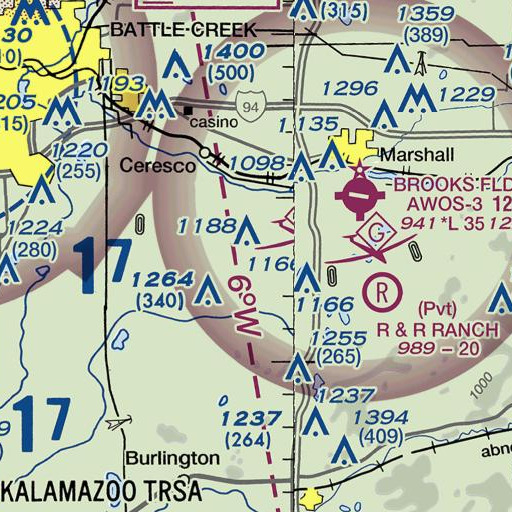 FAA VFR chart of Houston School, MI