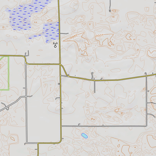 OpenTopoMap map of Houston School, MI