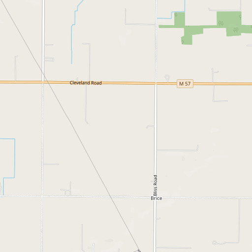 OpenStreetMap map of Hull Drain, MI
