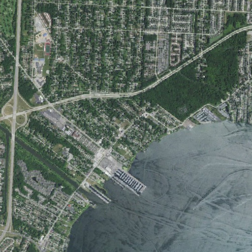 Aerial imagery of Jefferson School, MI