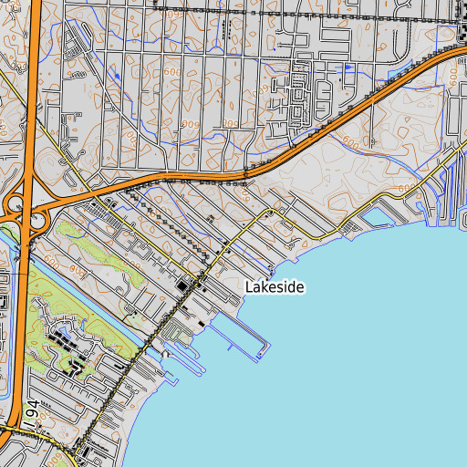 OpenTopoMap map of Jefferson School, MI