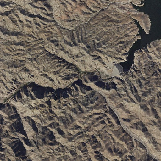 Aerial imagery of Ives Wash, AZ