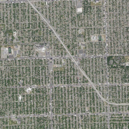 Aerial imagery of King School, MI