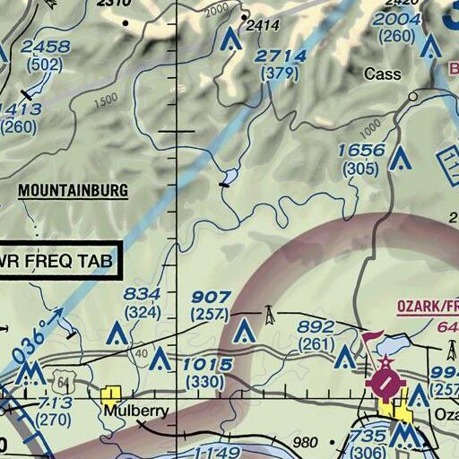 FAA VFR chart of Kings Ford, AR